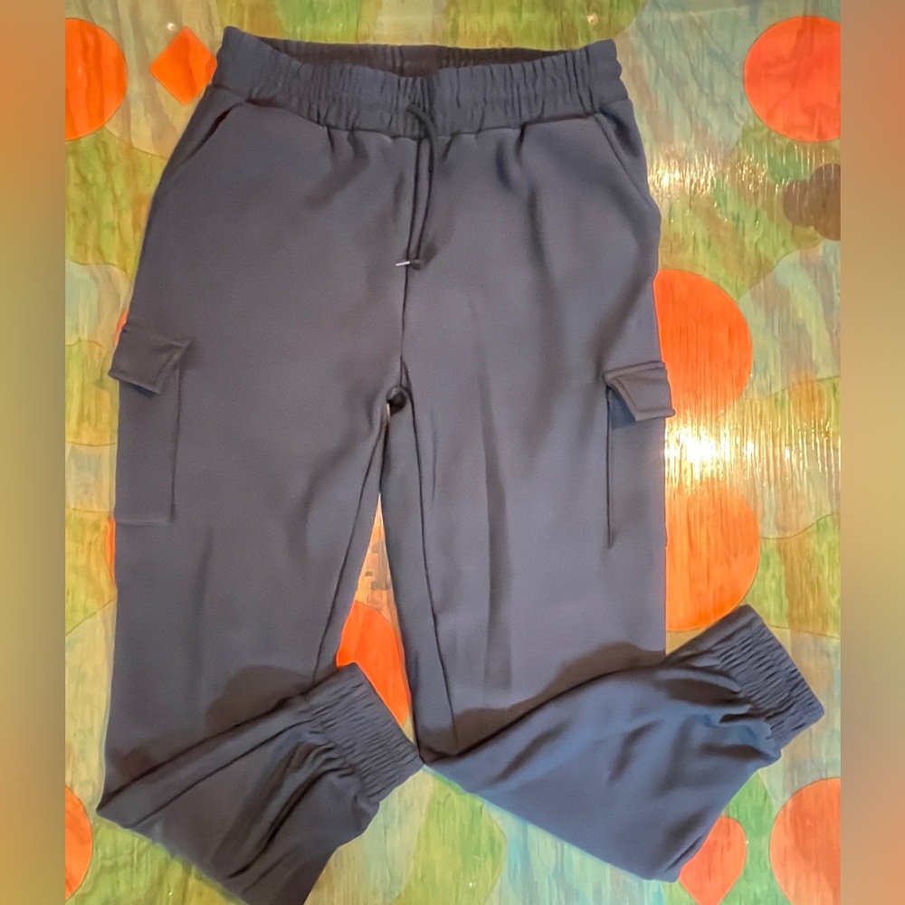 AQ- Sport Women Dark Blue Sweatpants Size XL Elastic Drawstring Waist Sweats